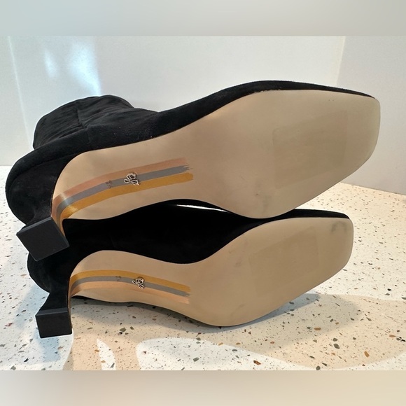 Sam Edelman Lillia Suede Leather Knee High Boots with Chic Heel - Picture 15 of 16